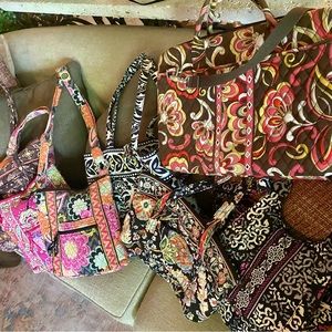 Vera Bradley Bundle 7 items. Signs of wear/ink damage to briefcase.  See photos